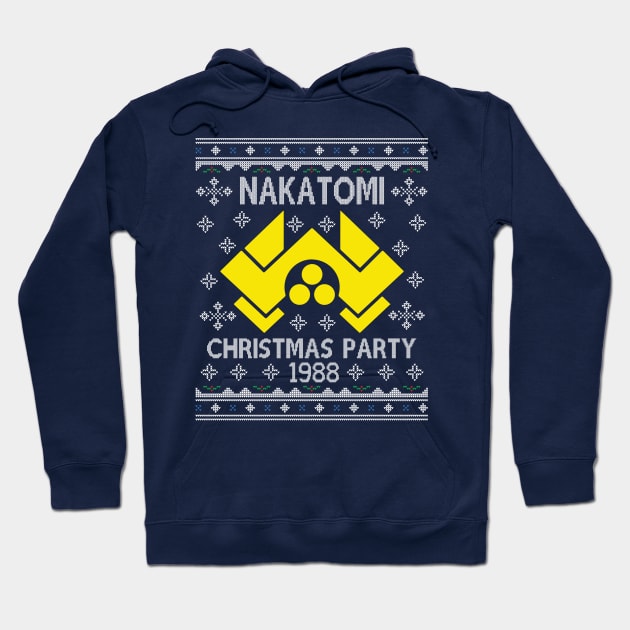 Die Hard Nakatomi Christmas Party Knit 1988 Hoodie by Nova5